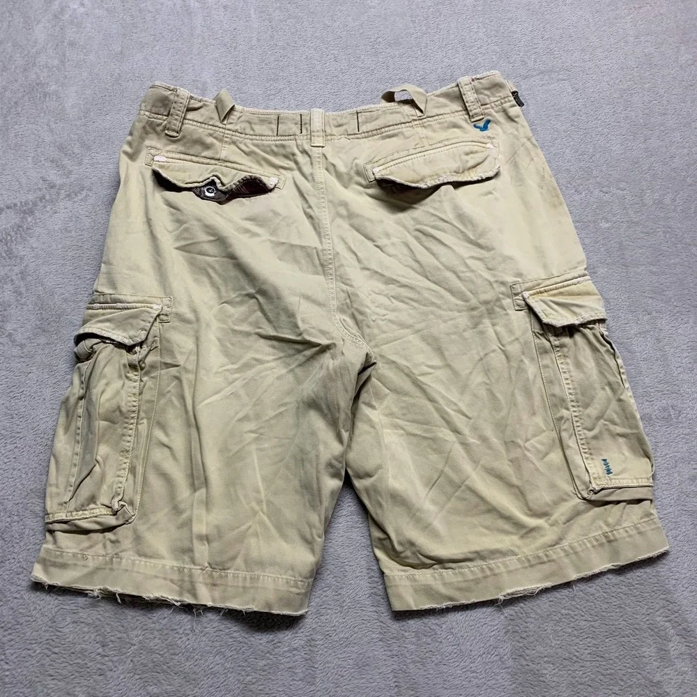 Vintage AE American‎ Eagle Mens 38 Distressed Cargo Short Heavy Weight Y2K